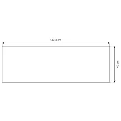 Plan de travail réversible en HPL pour comptoir bar d'extérieur - 130 x 40 cm