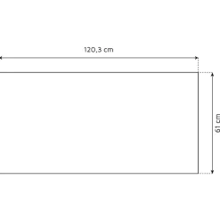 Plan de travail réversible en HPL pour cuisine d'extérieur - 120 x 61 cm