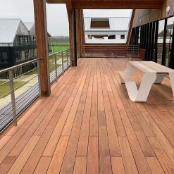 Planches de terrasse bois exotique JATOBA pour 40 m², Longueur 1,85 m.