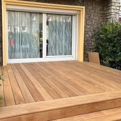 Planches de terrasse bois exotique CUMARU pour 40 m², Longueur 2,45 m.