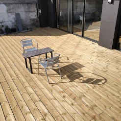 Planches de terrasse Pin autoclave Vert pour 60 m², Longueur 5,1 m.