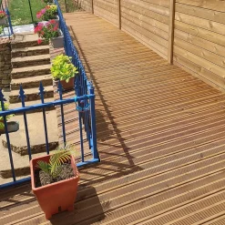 Planches de terrasse Pin autoclave Vert pour 60 m², Longueur 5,1 m.