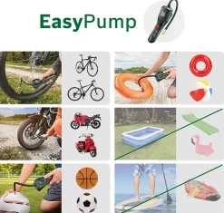 Pompe à air comprimé sans-fil EasyPump Bosch avec batterie 3,6V intégrée