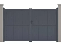Portail aluminium "Maurice" 299.5 x 180.9 cm Gris