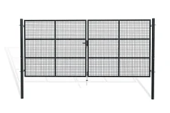 Portail battant grillagé gris OLGA 4m H.180cm