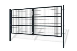 Portail battant grillagé 3m RAZO H.140cm Gris