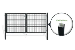 Portail battant grillagé 3m RAZO H.140cm Gris