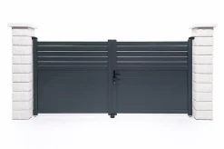 Portail battant 3m CARPATIA H.140 aluminium gris