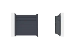 Portail battant 3m CARPATIA H.140 aluminium gris
