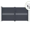Portail battant 3m CIMONE H.160cm alu + motorisation HICKER B200