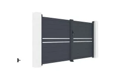Portail battant 3m CIMONE H.160cm alu + motorisation HICKER B200