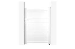 Portail battant 3m EIGER H.140cm + Portillon 1m EIGER H.140cm aluminium blanc