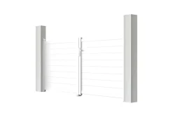 Portail battant 3m EIGER H.140cm + Portillon 1m EIGER H.140cm aluminium blanc