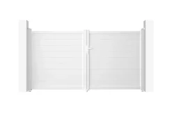 Portail battant 3m EIGER H.160cm blanc aluminium