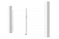 Portail battant 3m EIGER H.160cm blanc aluminium