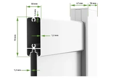 Portail battant 3m EIGER H.160cm blanc aluminium