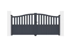 Portail battant 3m MEIJE H.140cm aluminium gris