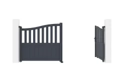 Portail battant 3m MEIJE H.140cm aluminium gris