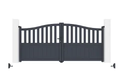 Portail battant 3m MEIJE H.140cm aluminium gris