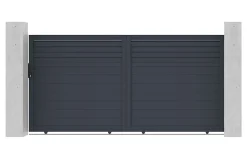 Portail coulissant 3,5m CARPATIA H.180cm aluminium gris