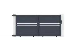 Portail coulissant 3m CIMONE H.140 aluminium gris