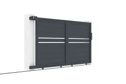 Portail coulissant 3m CIMONE H.140 aluminium gris