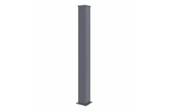 Portail coulissant 3,5m EIGER H.140cm + 2 poteaux H.166cm aluminium gris