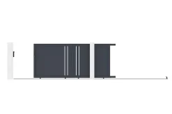 Portail coulissant 3,5m GIONA H.160cm aluminium gris