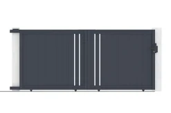 Portail coulissant 3,5m GIONA H.160cm aluminium gris