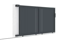 Portail coulissant 3,5m GIONA H.160cm aluminium gris
