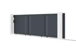 Portail coulissant 6m GIONA H.140cm alu + motorisation TANKER C600