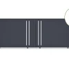 Portail coulissant 4m GIONA H.140cm alu gris + Portillon 1M CIMONE H.140cm alu