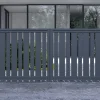 Portail coulissant 3,5m VEYMONT H.140cm aluminium gris
