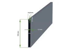 Portail coulissant 3m VOGEL H.140cm + Portillon 1m VOGEL H.140cm aluminium gris