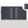 Portail coulissant 3x1,6m GIONA + Portillon GIONA H.1,6m gris