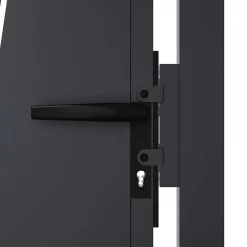 Portail de jardin Anthracite 100x125 cm Acier Design Herbe vidaXL