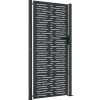 Portail de jardin Anthracite 100x175 cm Acier Design carré vidaXL