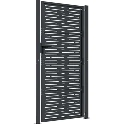 Portail de jardin Anthracite 100x175 cm Acier Design carré vidaXL