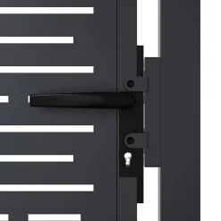 Portail de jardin Anthracite 100x175 cm Acier Design carré vidaXL