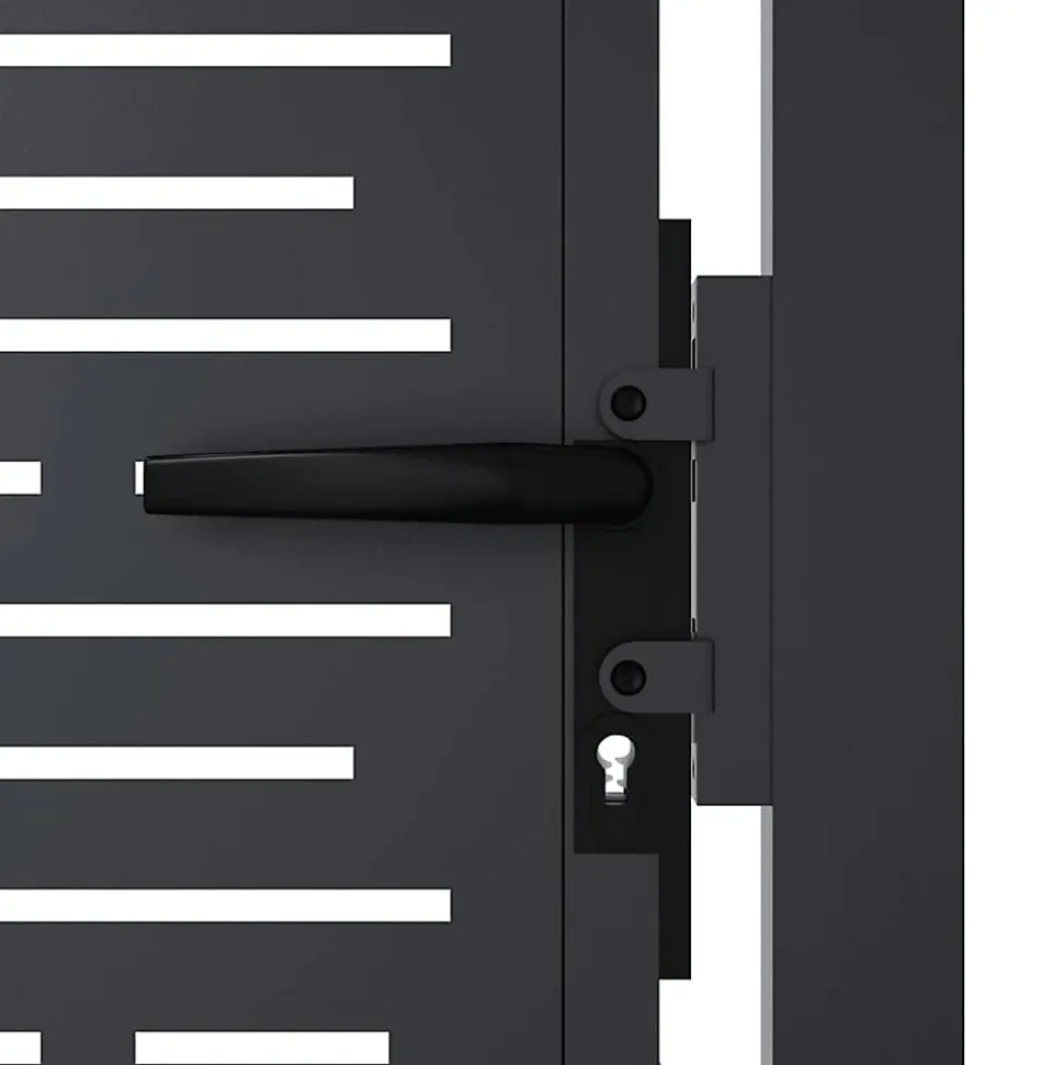 Portail de jardin Anthracite 100x175 cm Acier Design carré vidaXL
