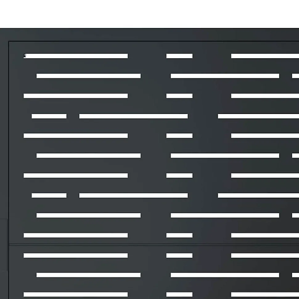 Portail de jardin Anthracite 100x175 cm Acier Design carré vidaXL