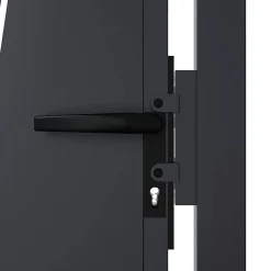 Portail de jardin Anthracite 100x150 cm Acier Design Herbe vidaXL