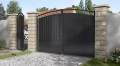 Portail fer Blooma Oria noir - 300 x h.200 cm
