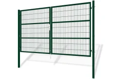 Portail grillagé 3m H.180cm RAZO + Portillon 1m RAZO H.180cm Vert