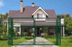 Portail grillagé 3m H.180cm RAZO + Portillon 1m RAZO H.180cm Vert