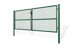Portail grillagé 3m OLGA H.130cm + Portillon 1m OLGA H.130cm Vert