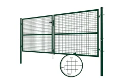 Portail grillagé 3m OLGA H.130cm + Portillon 1m OLGA H.130cm Vert