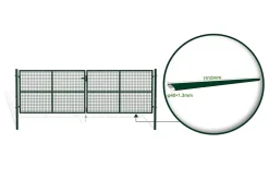 Portail grillagé 4m OLGA H.130cm + Portillon 1m OLGA H.130cm Vert