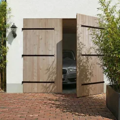 Porte de garage GoodHome 2 vantaux bois 240 x h.200 cm