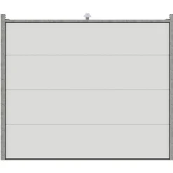 Porte de garage sectionnelle acier GoodHome blanc RAL 9010 - L.240 x h.200 cm - motorisée (en kit)